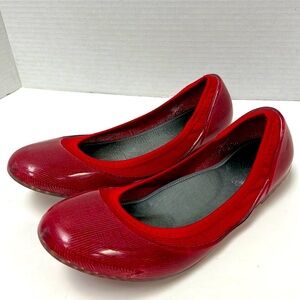 Ja-Vie True Red Jelly Flat Shoes